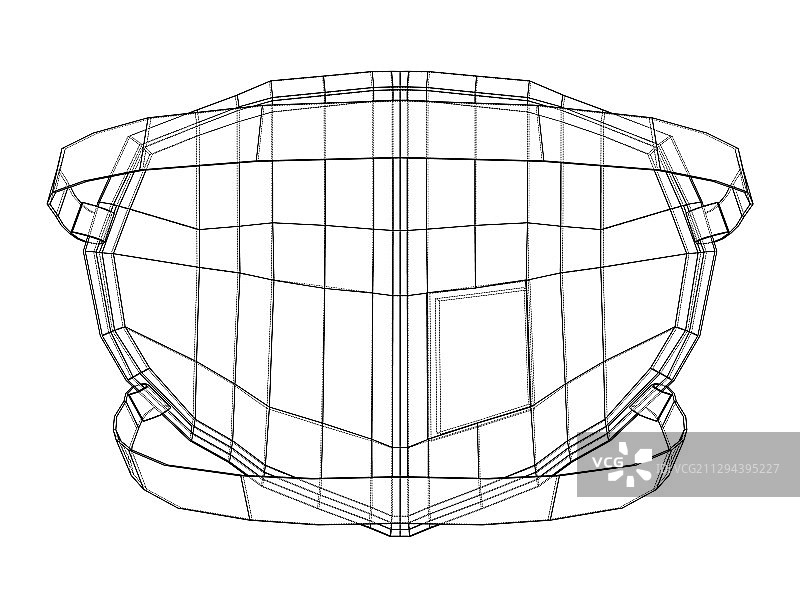 医用外科口罩蓝图风格图片素材