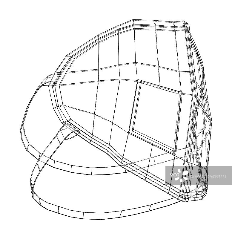 医用外科口罩蓝图风格图片素材