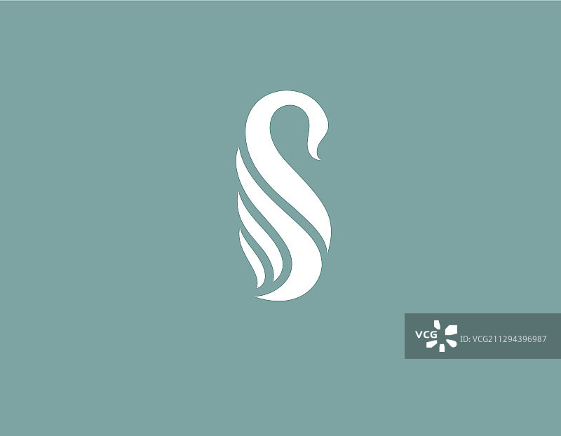 抽象创意白天鹅标志图标图片素材