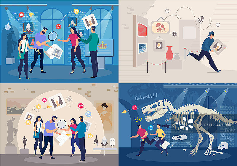 密室逃脱解谜概念图片素材