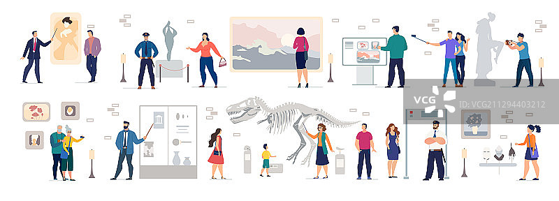 科学历史博物馆人物艺术画廊图片素材