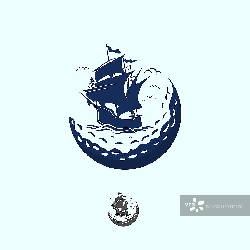 水手高尔夫海洋标志图片素材