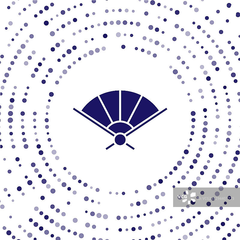 蓝色传统中式或日式折纸图片素材