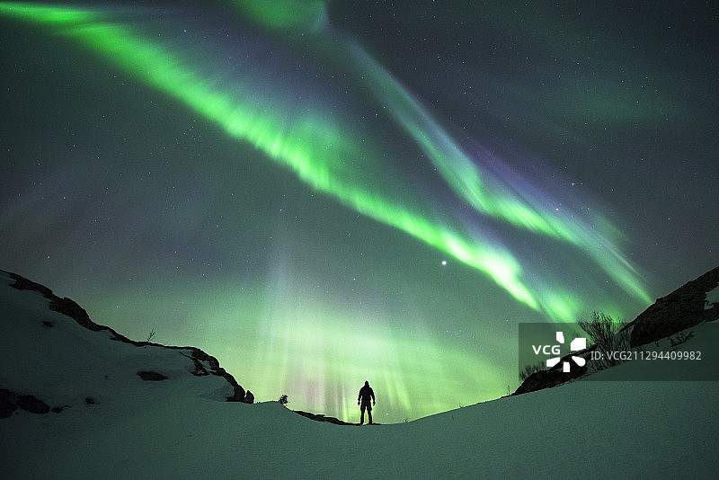 观看北极光图片素材
