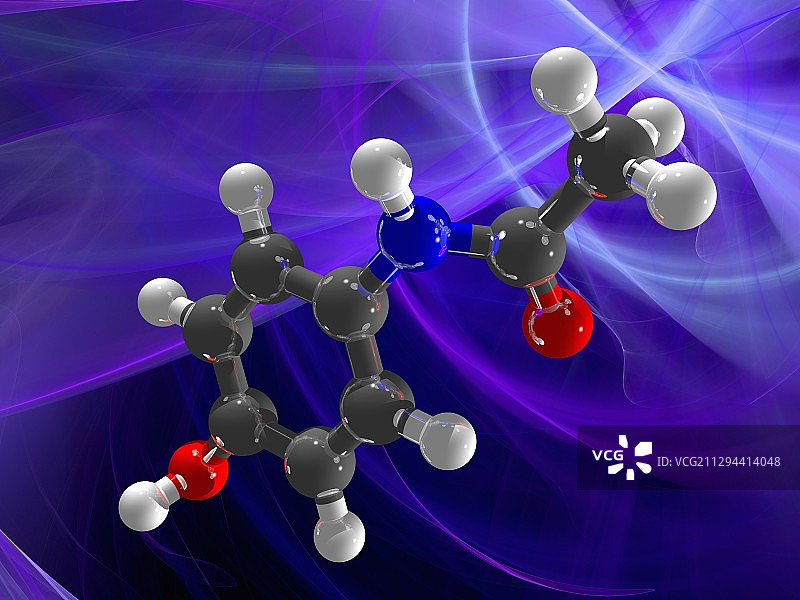 扑热息痛药物分子图片素材