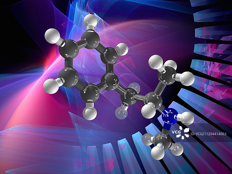 甲基苯丙胺药物分子图片素材