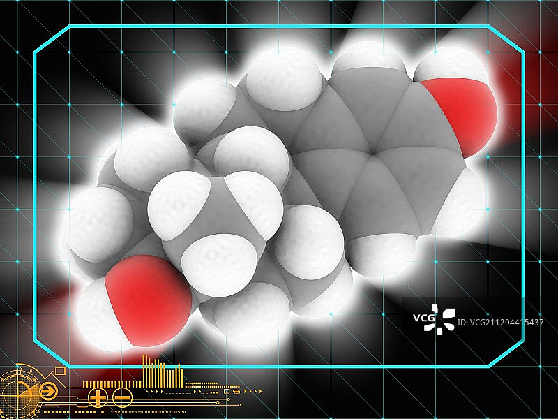 雌二醇激素分子图片素材