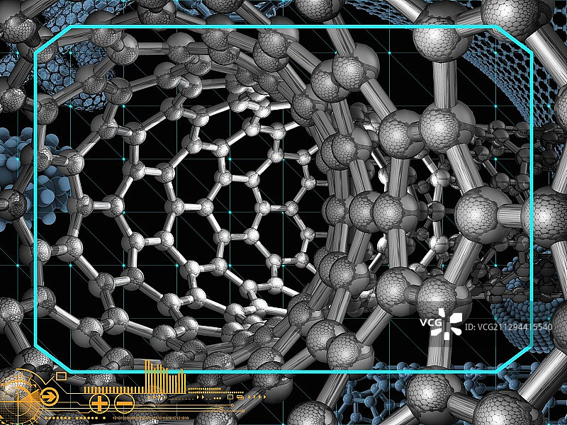 纳米环内部结构插画图片素材