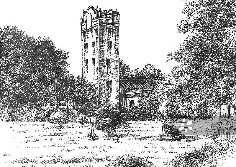 深圳市版画村客家古村落碉楼排屋艺术旅游景区景点图片素材