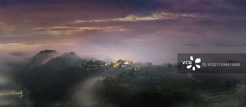 开阳县禾丰乡云山茶海全景图图片素材