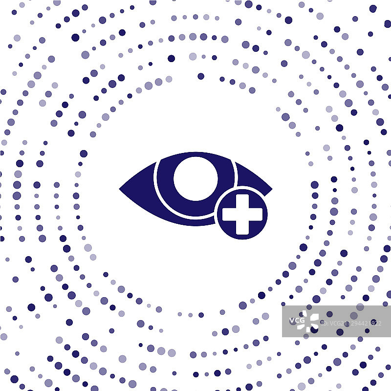 白色背景上的蓝红色眼睛效果图标图片素材