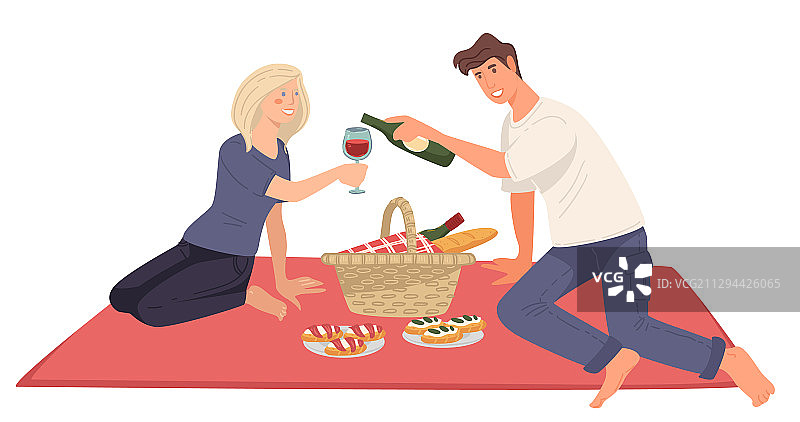 情侣浪漫野餐约会图片素材