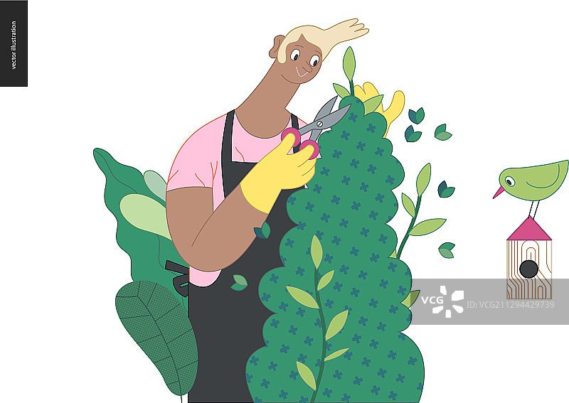 春季园艺人物图片素材