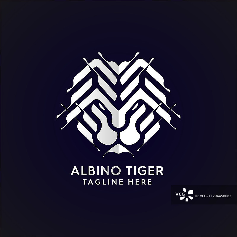 抽象优雅老虎头字母组合图片素材