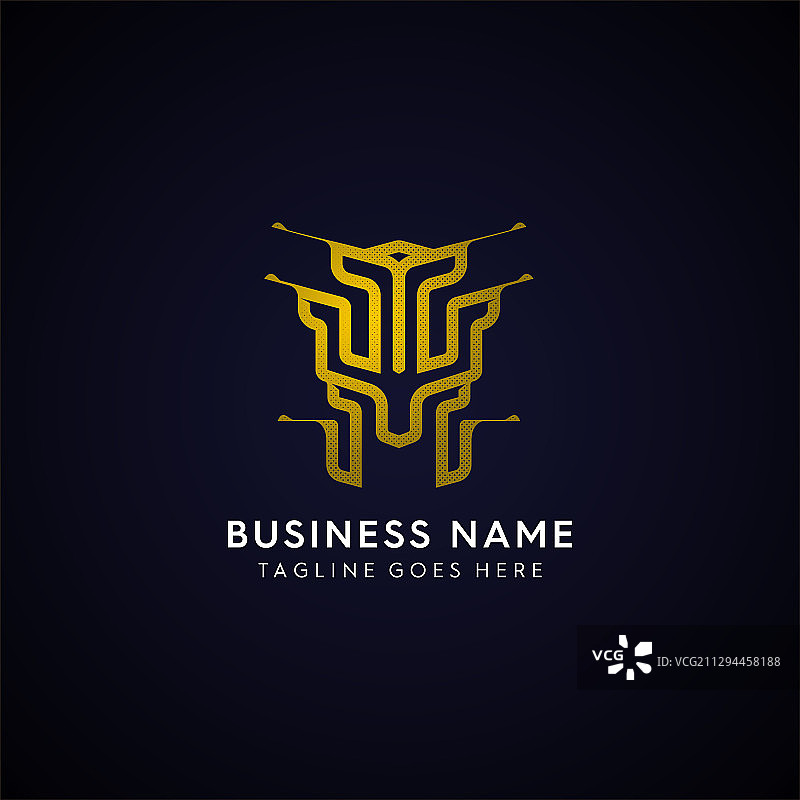金色抽象斯巴达头盔logo图片素材