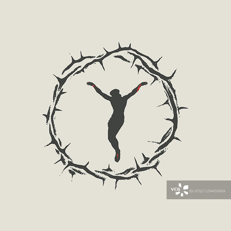 荆棘王冠中的耶稣受难像图片素材