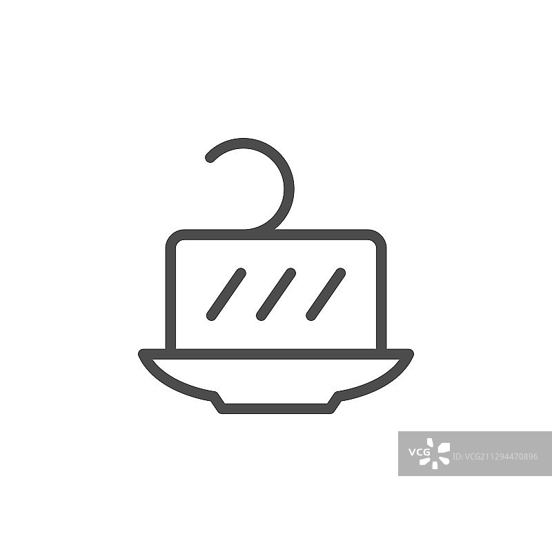 黄油线条轮廓图标和乳制品概念图片素材