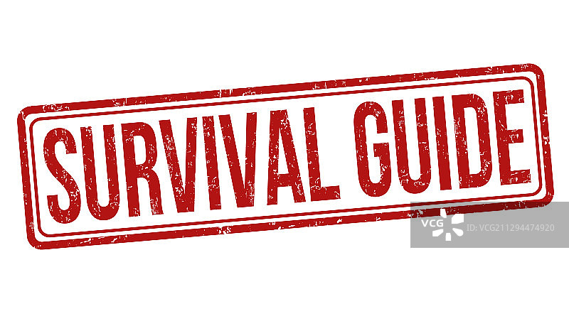 生存指南橡胶图章图片素材