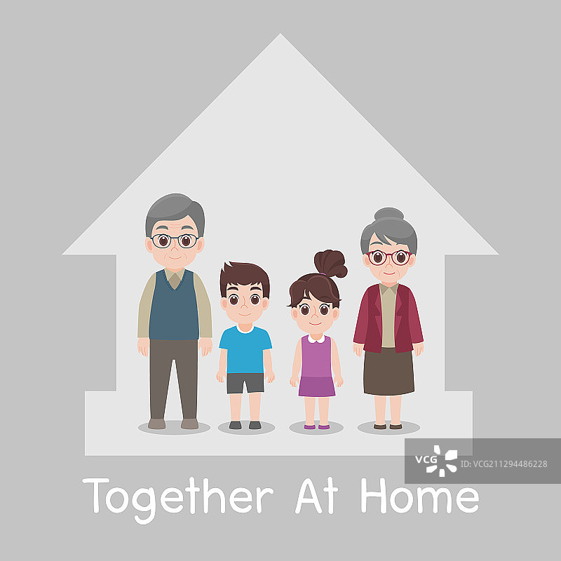 家人居家，共同守护安全图片素材