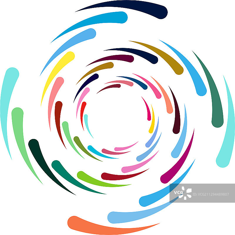 单一杂色多色和多彩的螺旋图片素材