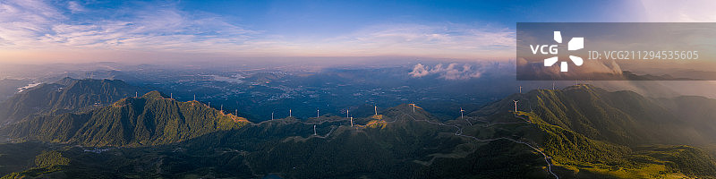 风电场山脉全景图片素材