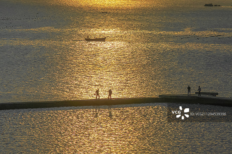 烟台 长岛县日落图片素材