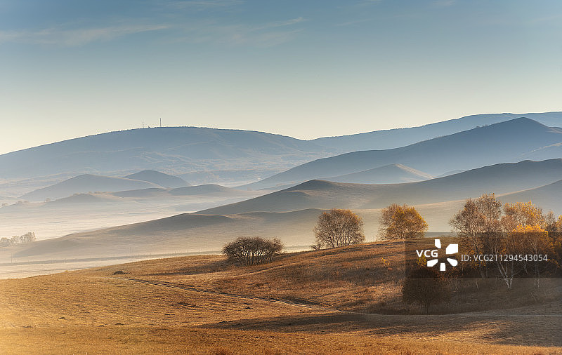 内蒙古乌兰布统草原秋景图片素材