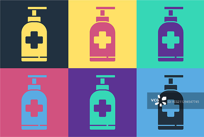 波普艺术风格抗菌洗手液图片素材