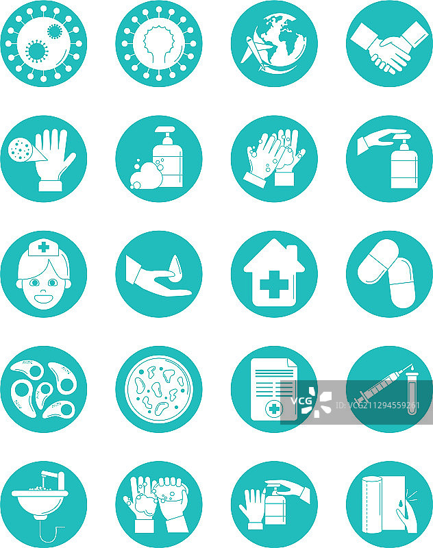 新冠疫情呼吸道疾病图标图片素材