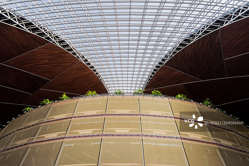 国家大剧院内部空间-穹顶立面大特写图片素材