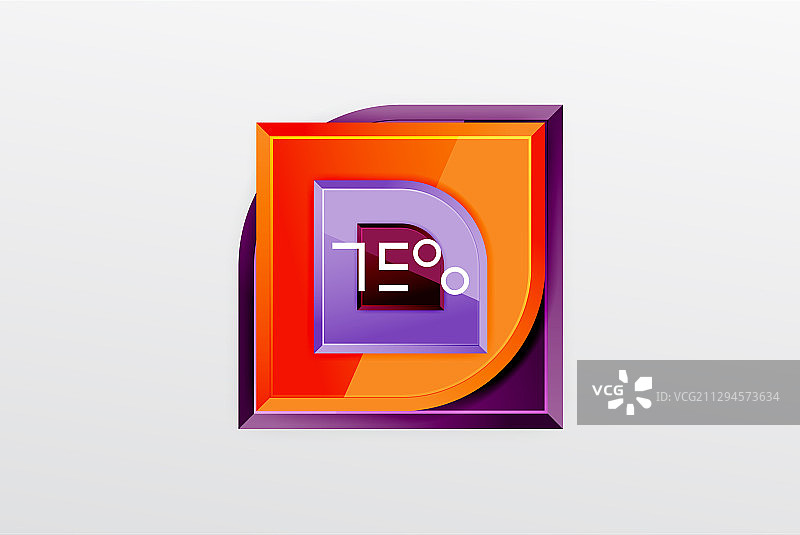 光滑的玻璃方块与圆形元素几何图片素材