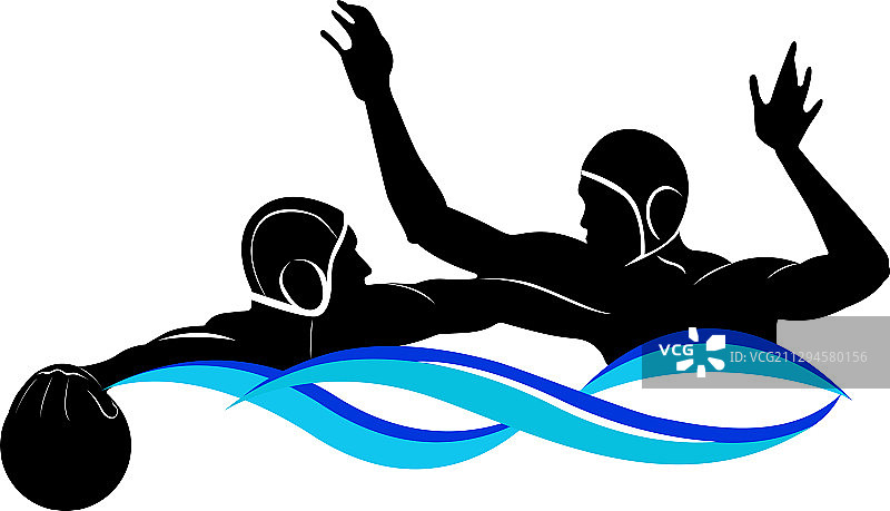 黑白水球logo图片素材