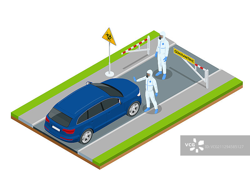 2.5D隔离区街道城市图片素材