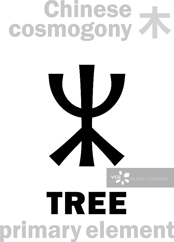 炼金术树木中国初级元素图片素材