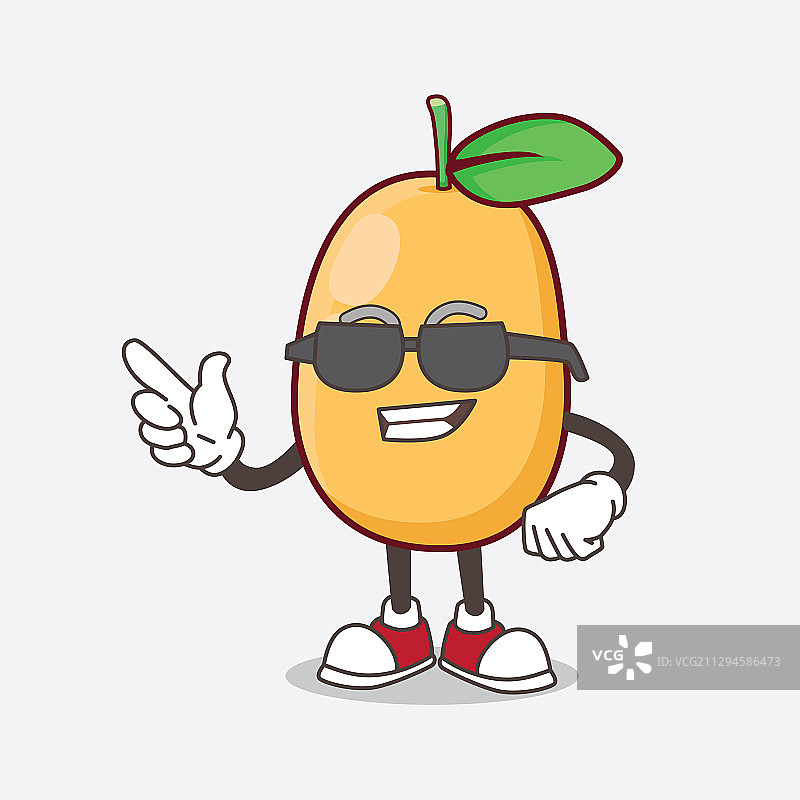 穿着的金橘水果卡通吉祥物图片素材