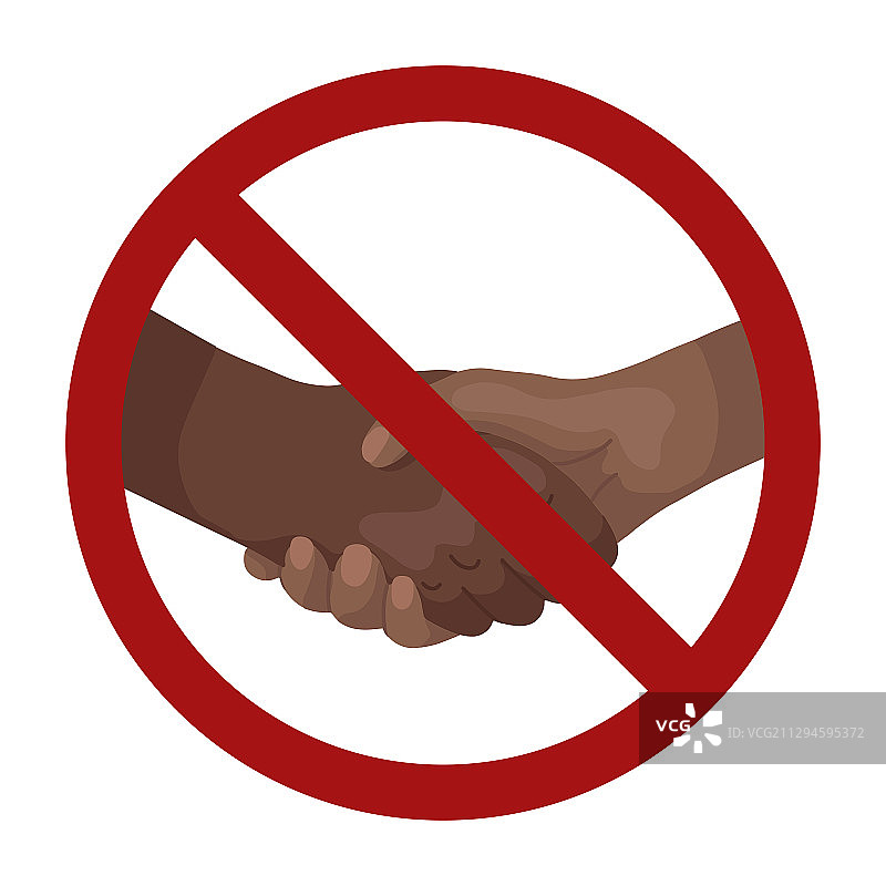 卡通非洲男人在禁令中握手图片素材