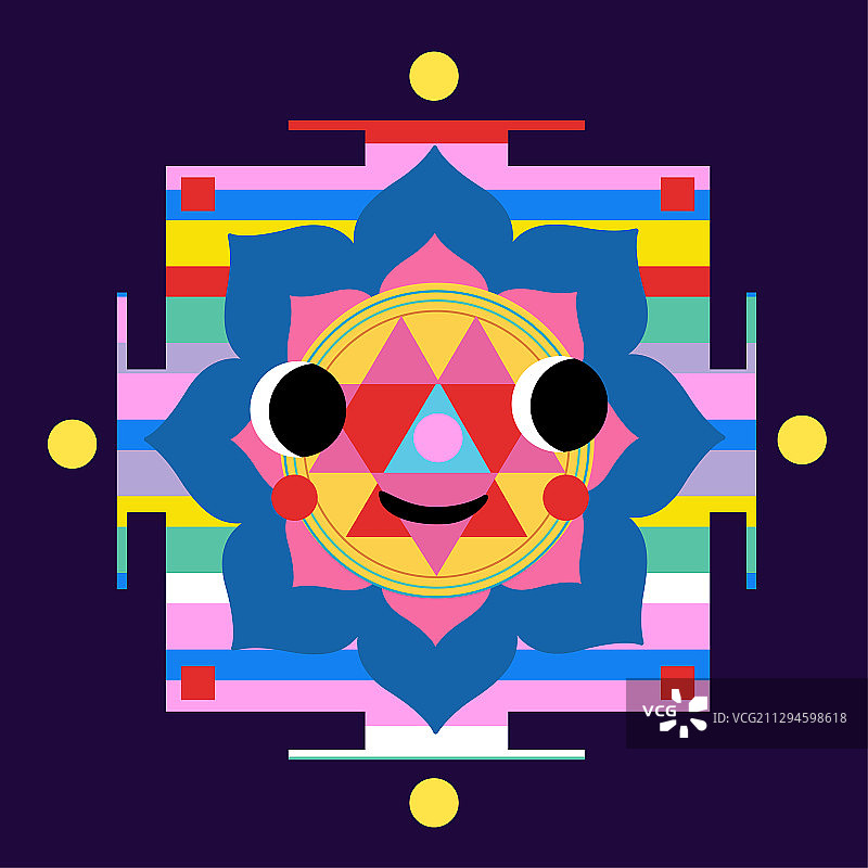 可爱风格的曼陀罗人物图片素材