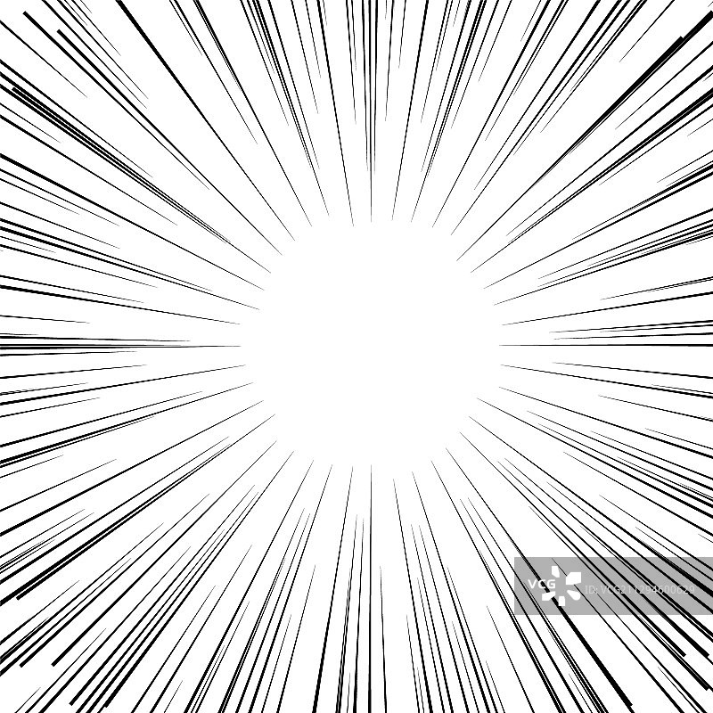白色背景上的放射变焦速度线图片素材