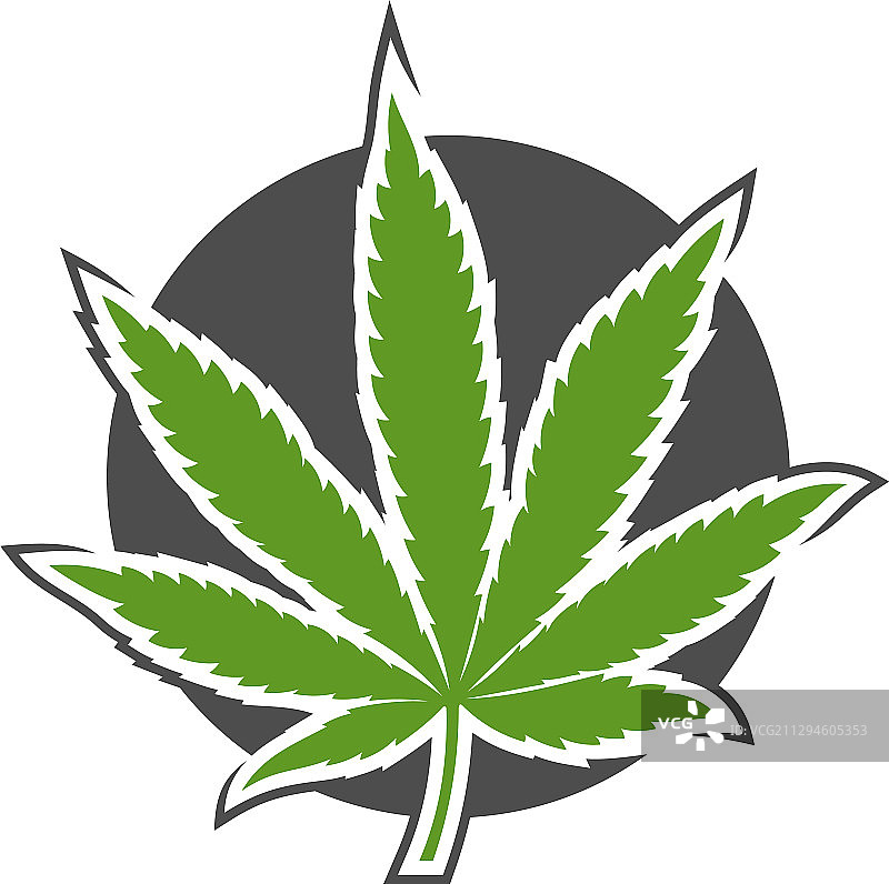 创意大麻叶Logo设计模板图片素材