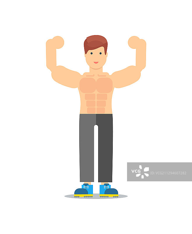 运动型强壮男人图标图片素材