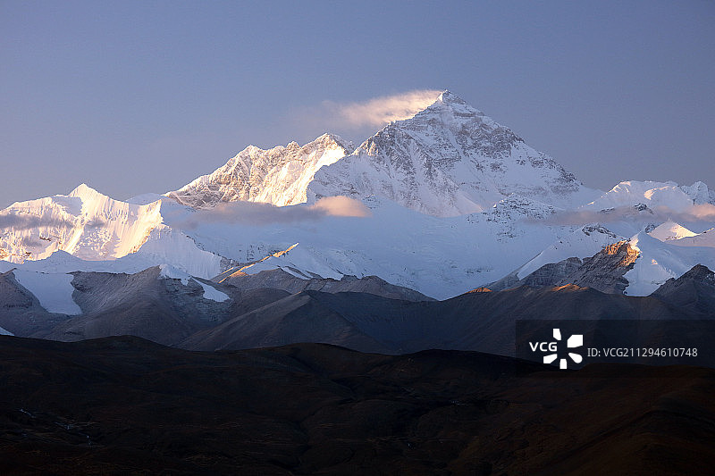 定日.珠峰与洛子峰图片素材