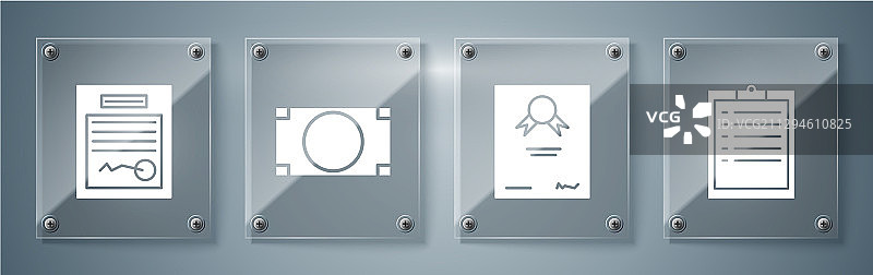 带有清单证书模板的剪贴板图片素材