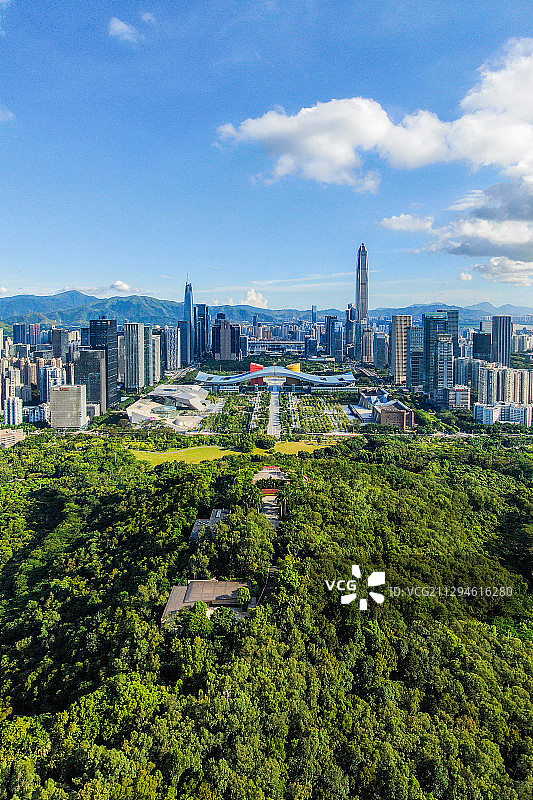 深圳绿色中轴线图片素材