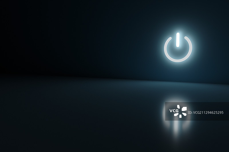 墙上电源开关符号和地面，三维图形图片素材