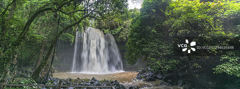 海南海口市.临高县 古银瀑布-1图片素材