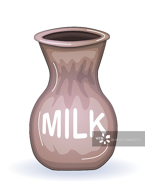 新鲜牛奶陶瓷罐民族风精美陶器图片素材