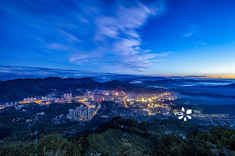 美丽夜色黔江城图片素材