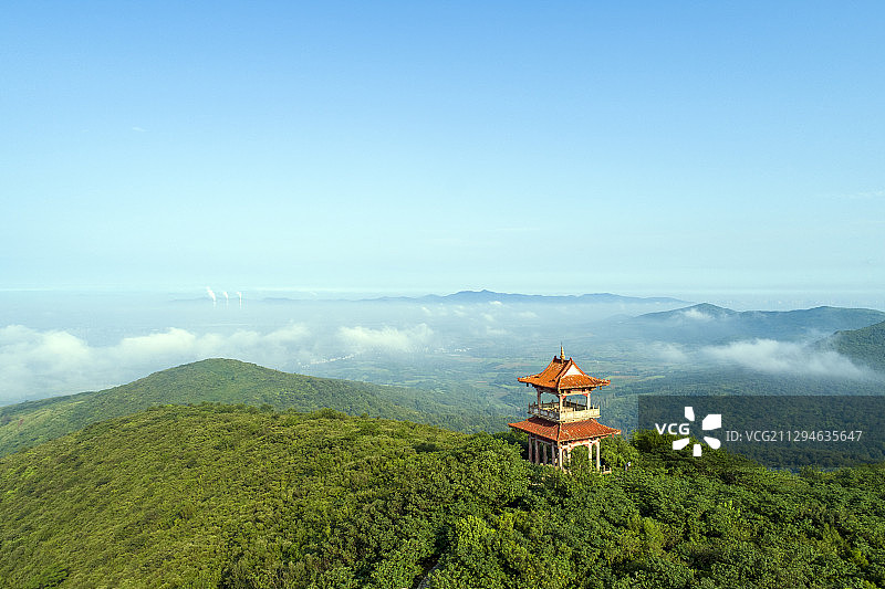 襄阳鹿门山国家森林公园望江亭图片素材