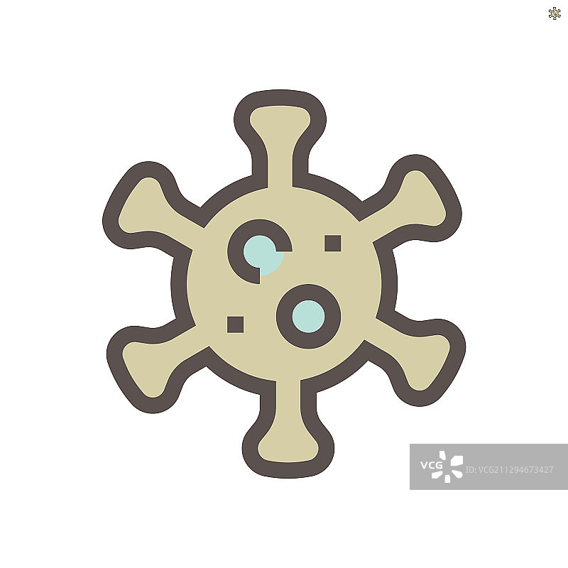 新冠病毒图标设计（48x48像素）图片素材