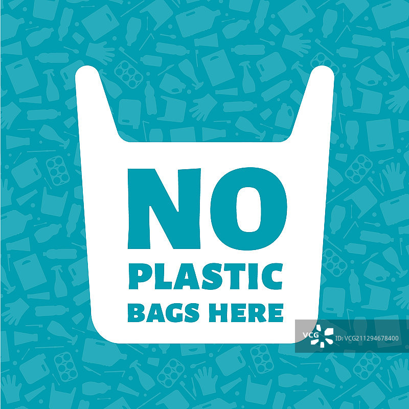 禁止塑料袋标志概念图图片素材